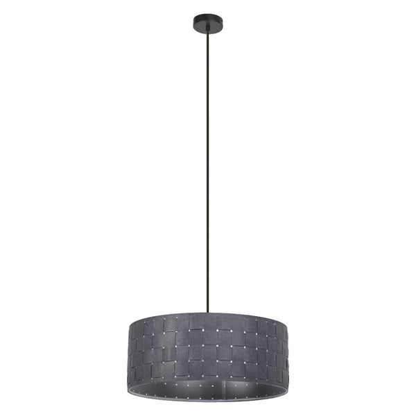 Suspension Felt Weaving anthracite, 3 lumières