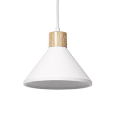 Suspension luminaire | Plaster Wood Blanche