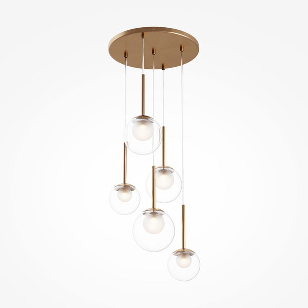 Basic form Suspension luminaire doré