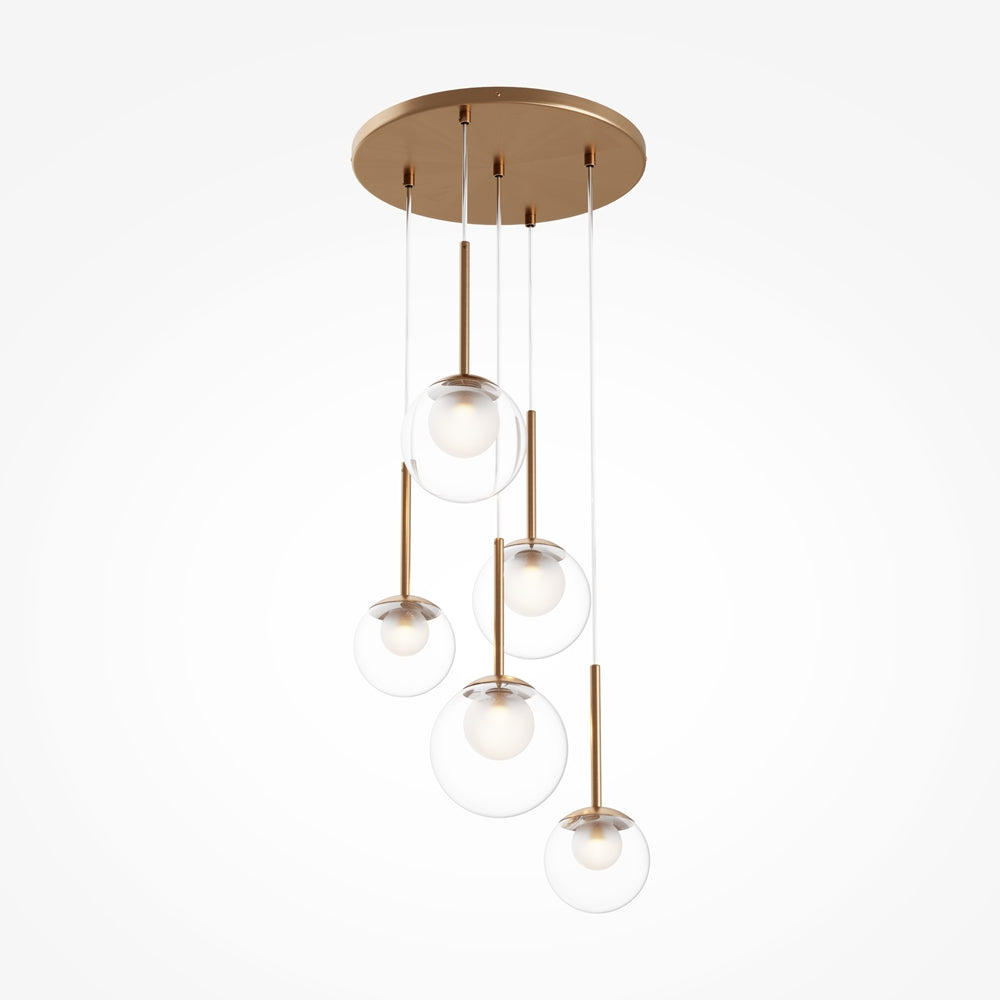 Basic form Suspension luminaire doré