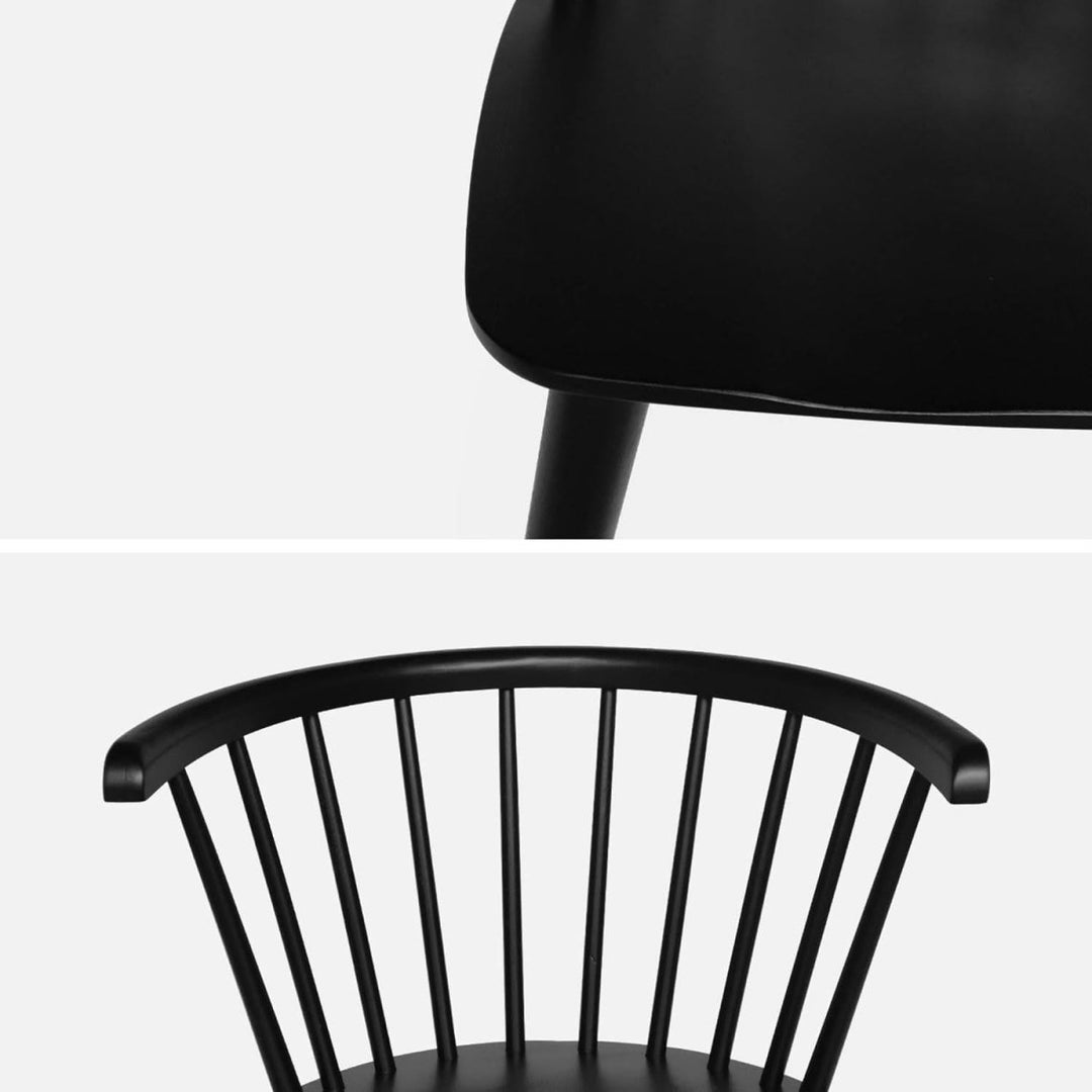 Lot 2 Chaises Bois Noir | Mousse - Designix Chaises