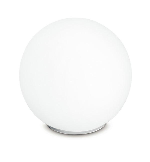 Lampe à poser City blanche, verre, H 40 cm