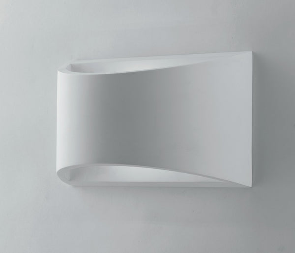 Applique murale Astron blanche, plâtre