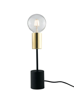 Lampe à poser Axon noire et dorée