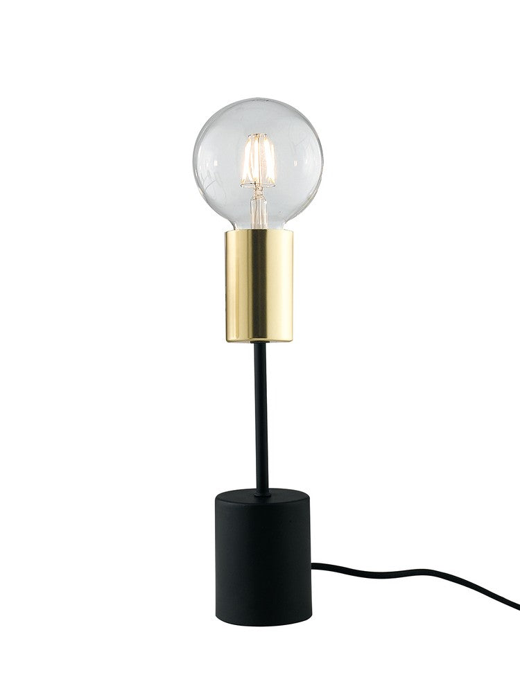 Lampe à poser Axon noire et dorée