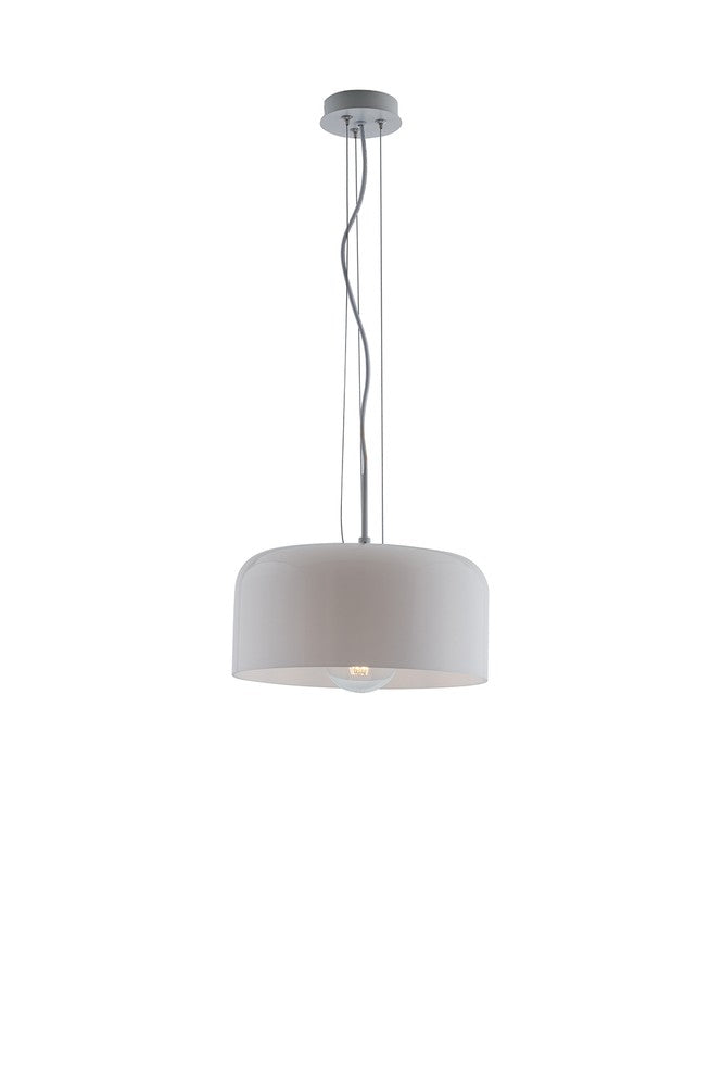 Suspension Gibus blanche, verre