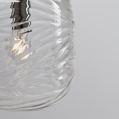 Suspension Nereide chromée, verre
