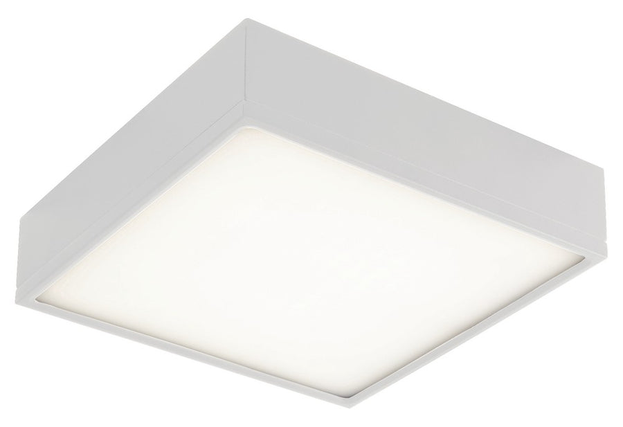 Vue rapprochée du plafonnier blanc, cadre fin et surface lumineuse lisse