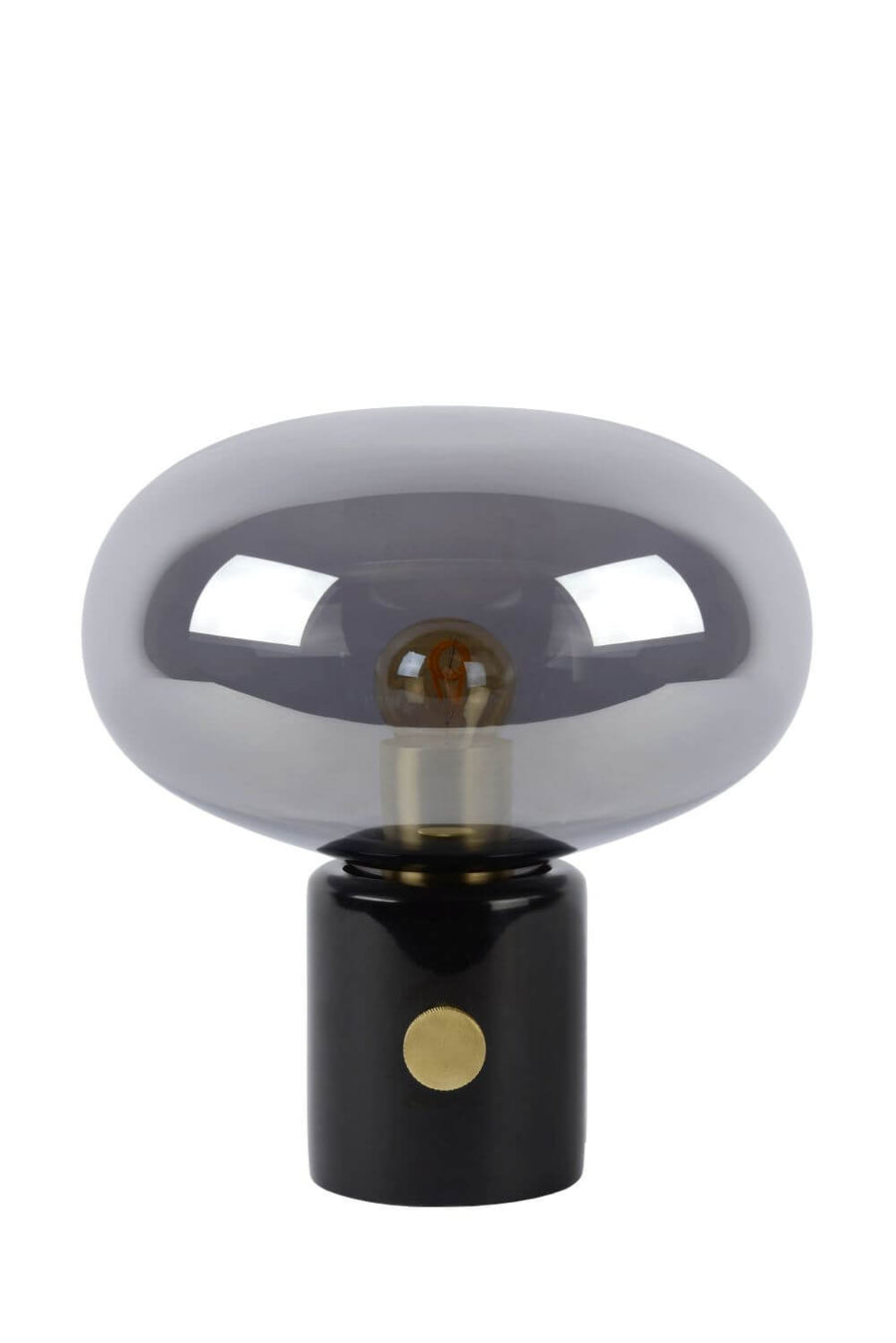 Seconde vue détourée du luminaire, mettant en valeur les reflets du verre.