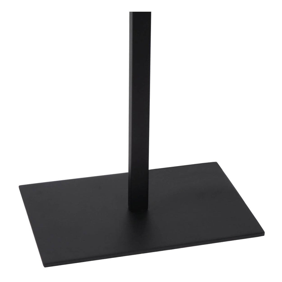 Lampadaire Magius bois clair et noir, rotin