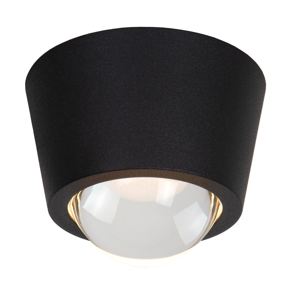 Plafonnier Rigon noir, verre