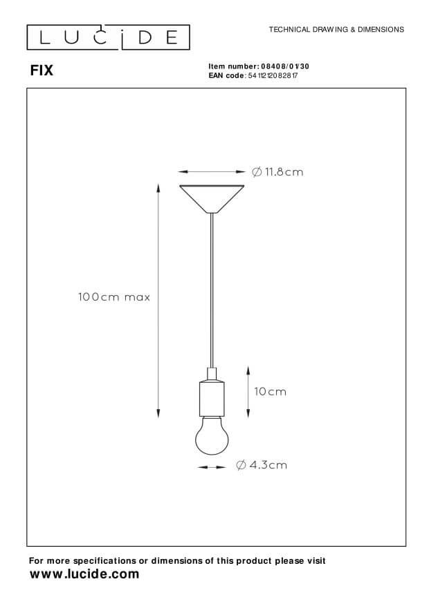 Suspension FIX noire