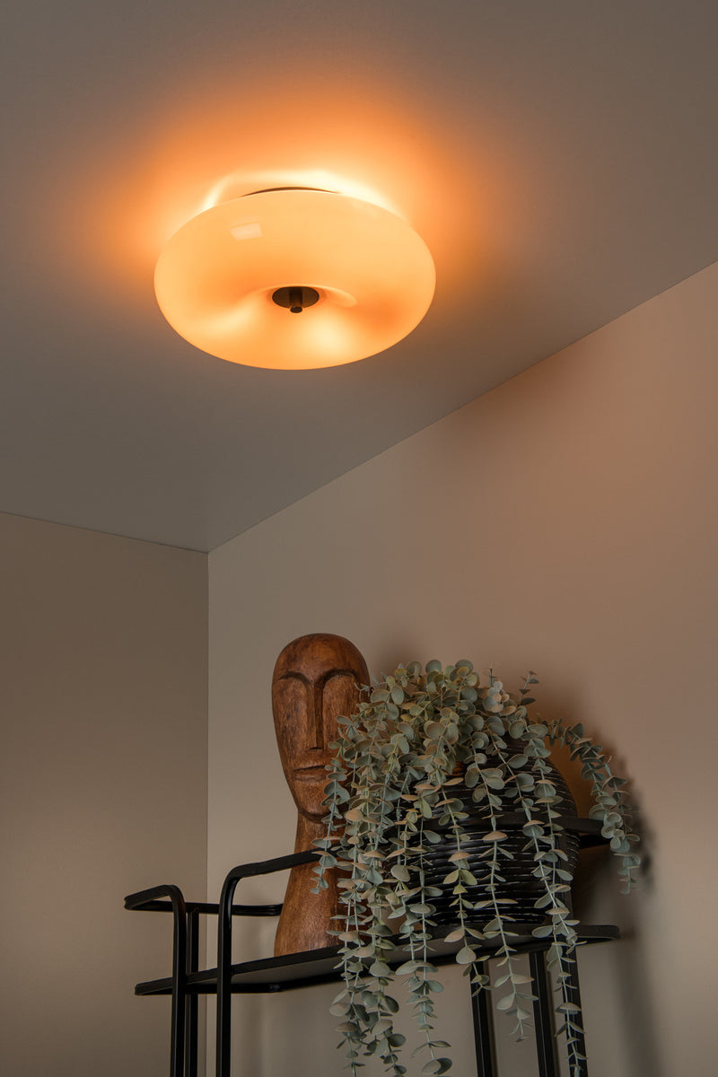 Plafonnier Sentino 3 lumières orange, verre