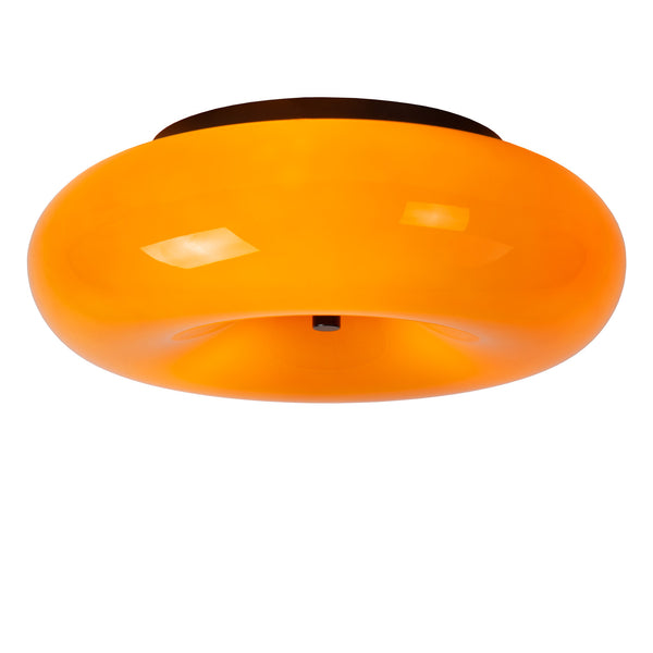 Plafonnier Sentino 3 lumières orange, verre