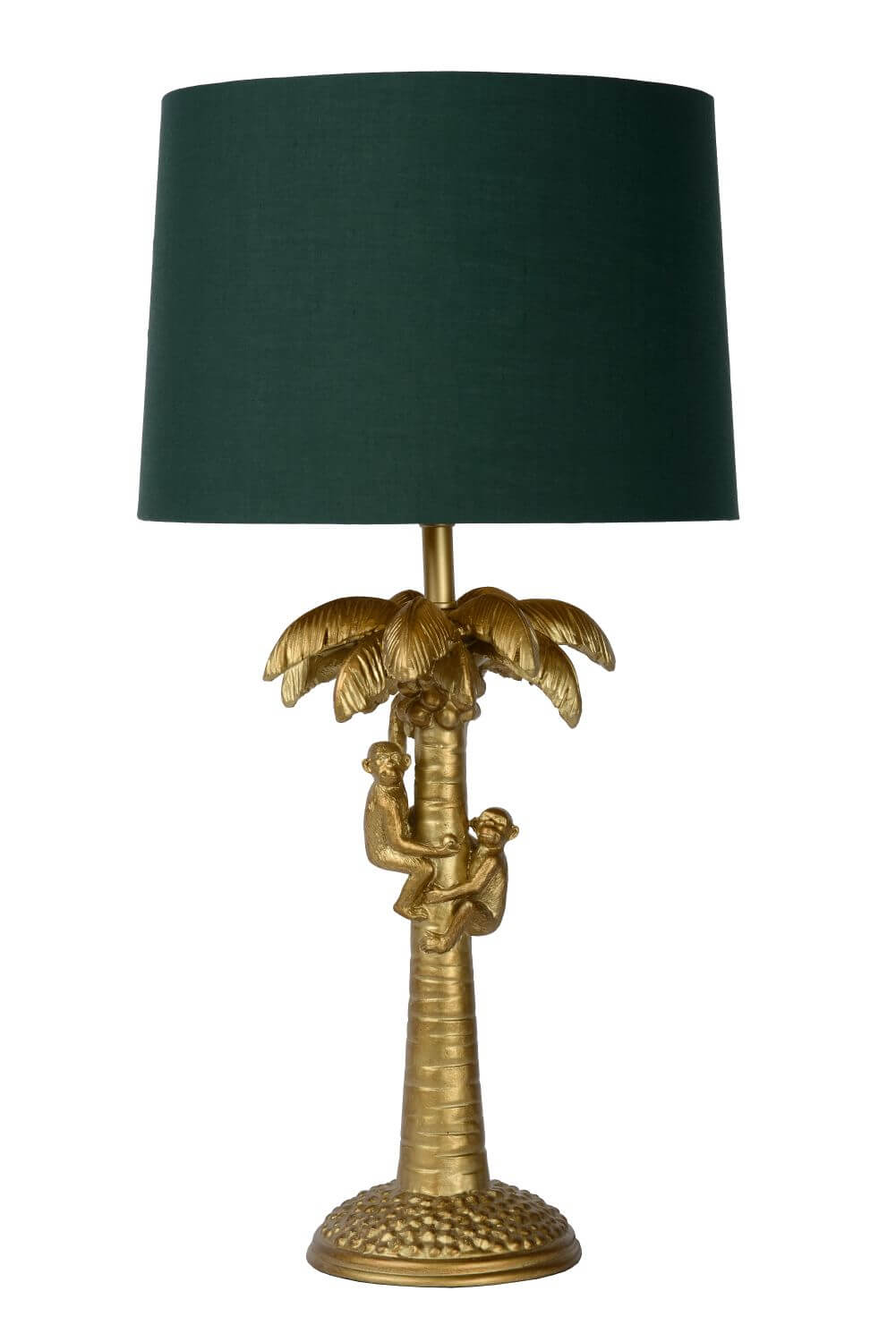 Lampe à poser Extravaganza Coconut dorée mat et verte, coton