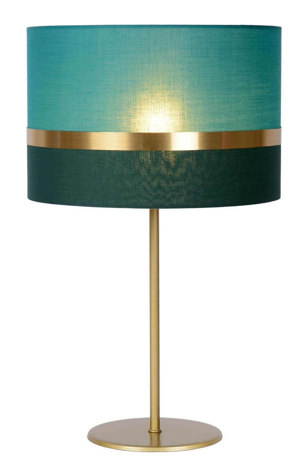 Lampe à poser Extravaganza Tusse verte et dorée, lin