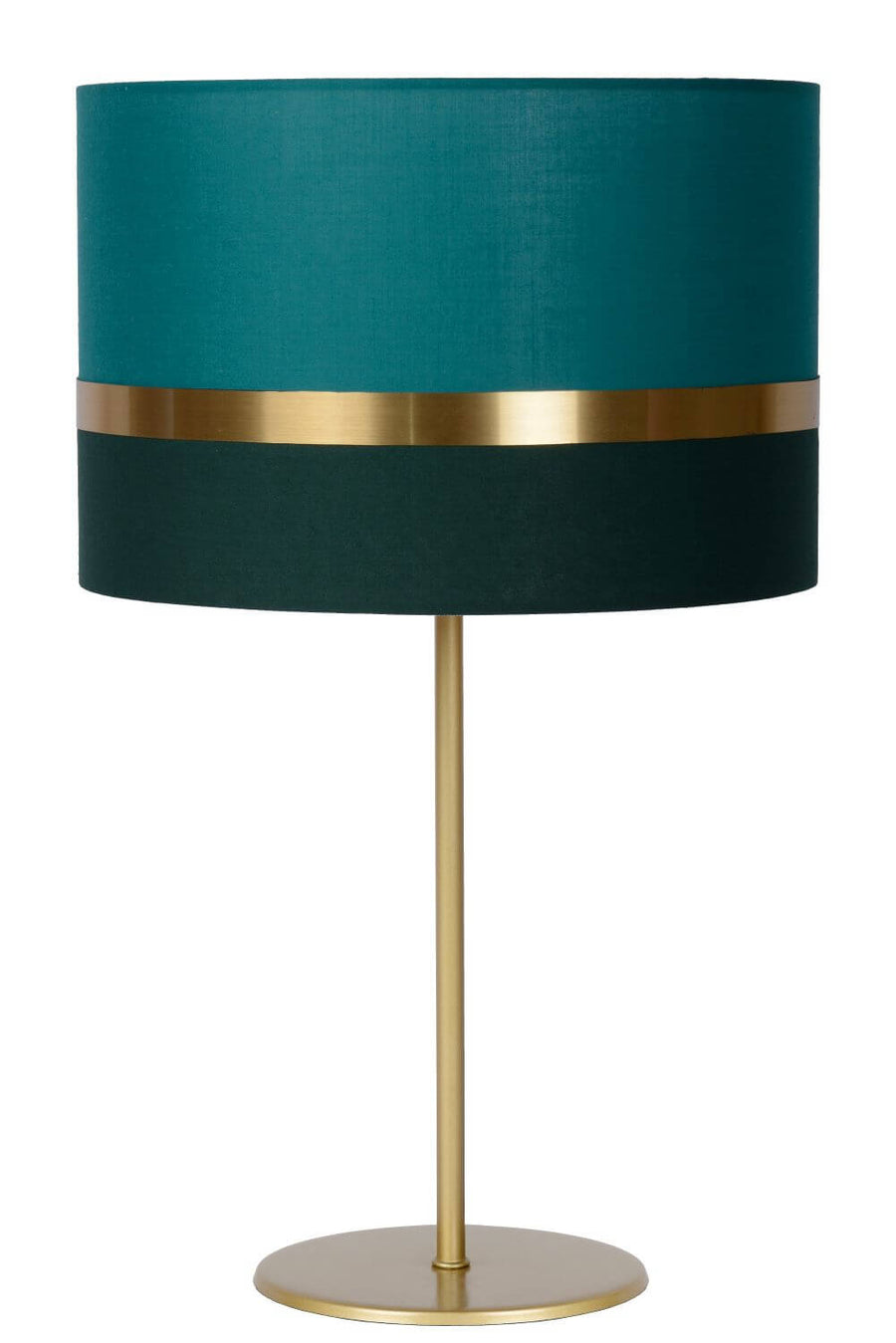 Lampe à poser Extravaganza Tusse verte et dorée, lin