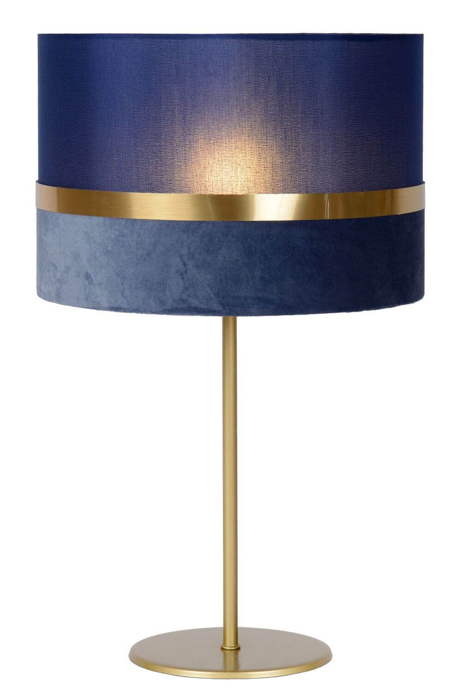 Lampe à poser Extravaganza Tusse bleu et dorée, lin