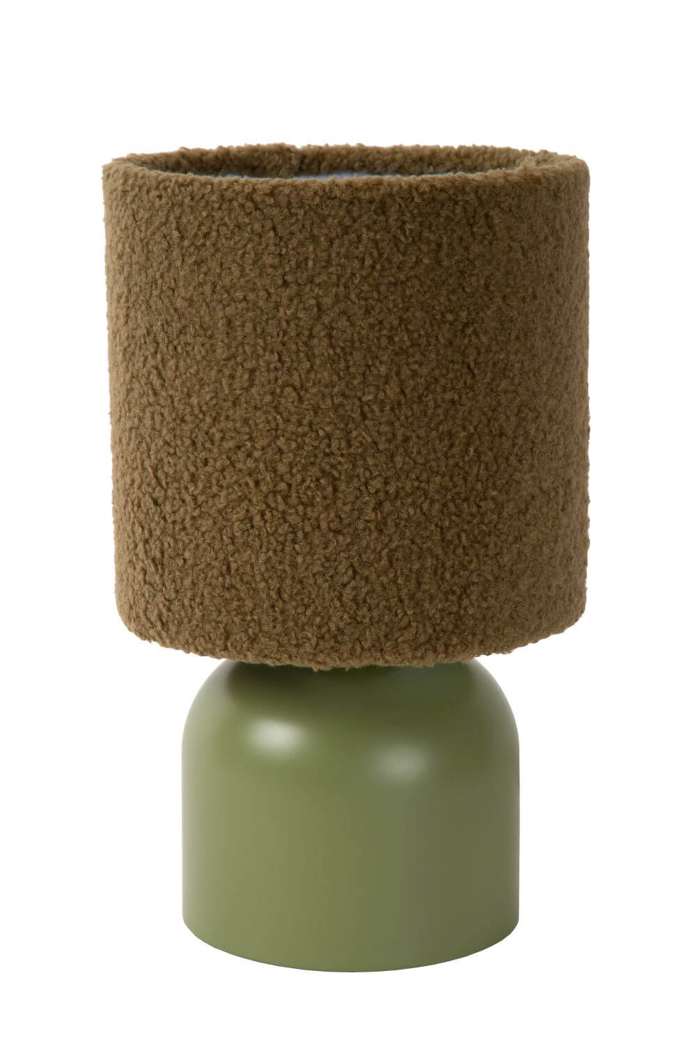 Lampe à poser Woolly verte et noire, coton