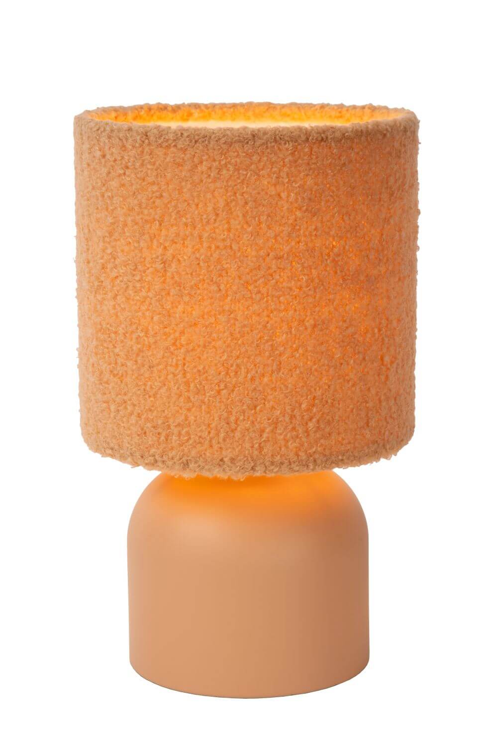 Lampe à poser Woolly jaune et noire, coton
