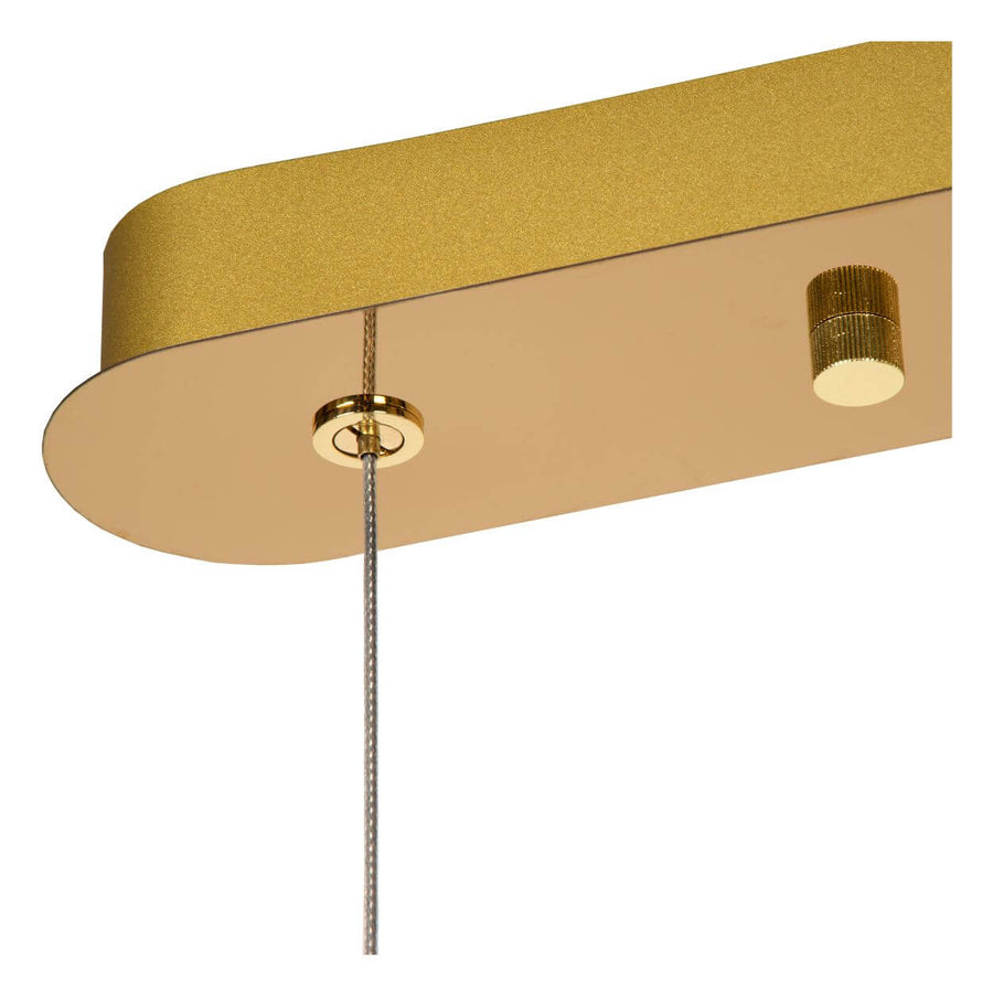 Suspension Cintra transparente et dorée mat, L 84 cm