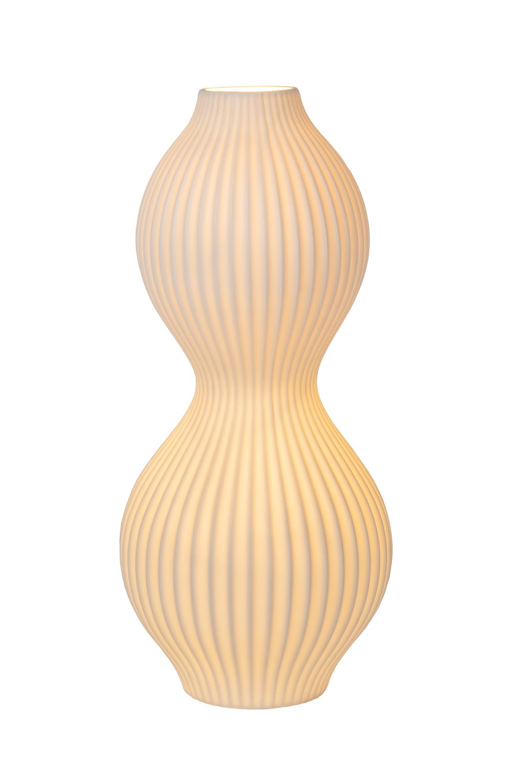 Lampe à poser Momoro blanche, porcelaine, H 40,2 cm
