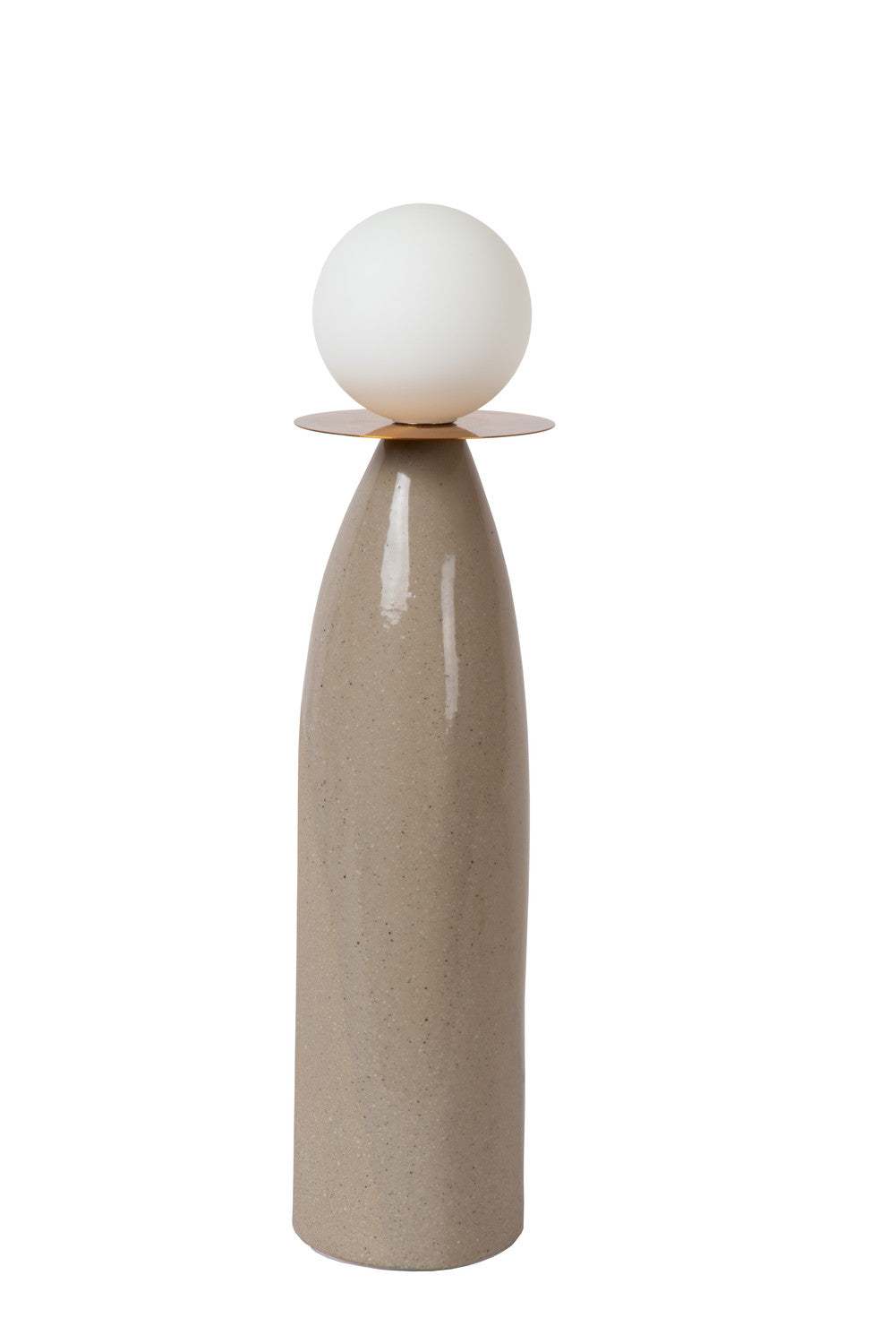 Lampe à poser Figaro grise, verre, H 48,8 cm