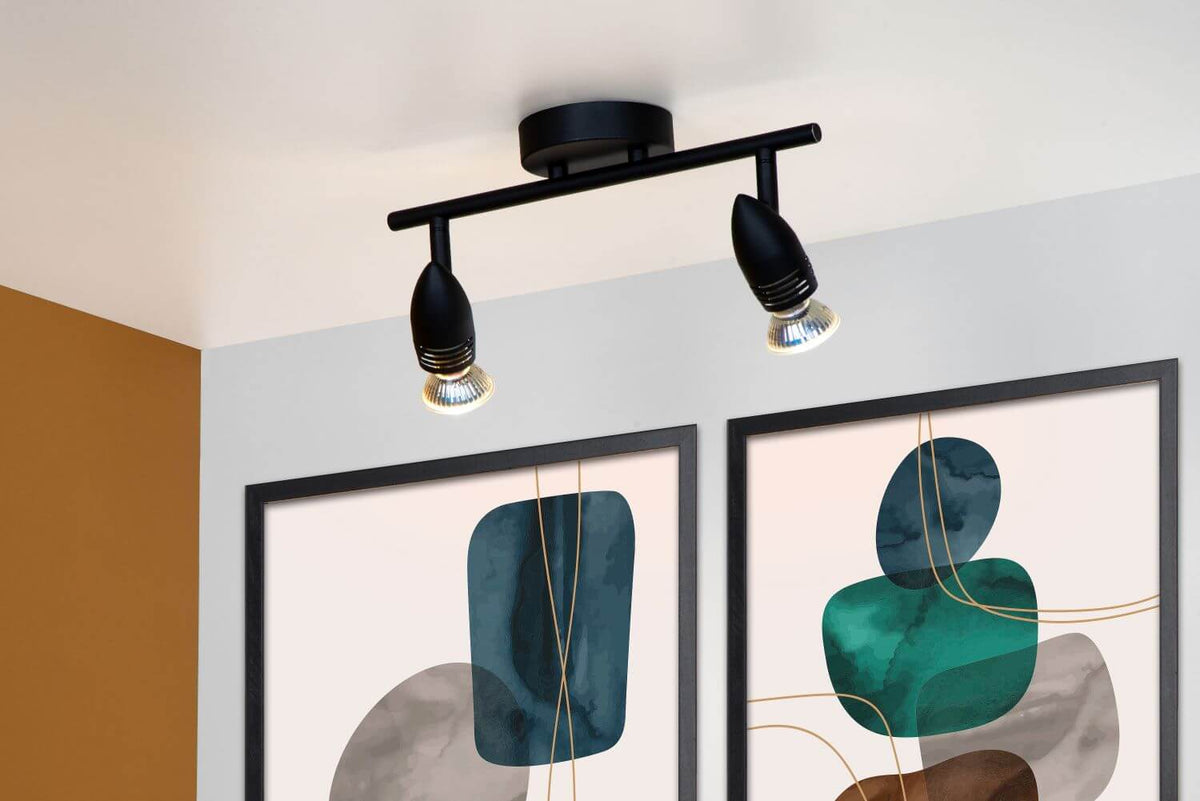 Plafonnier Caro 2 lumières noir