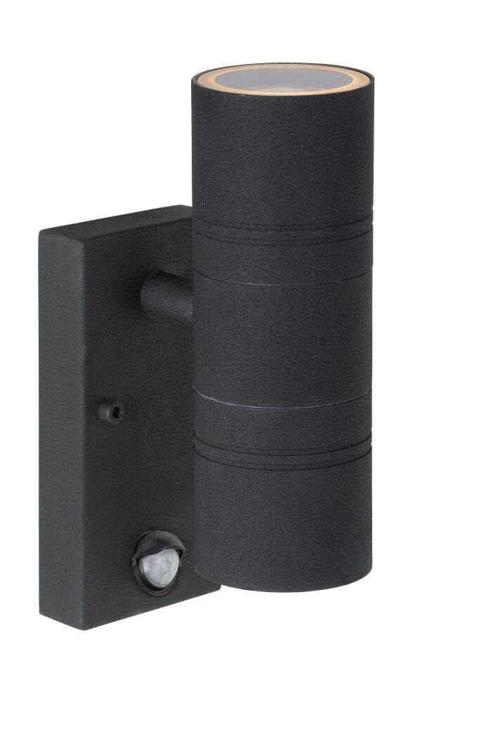 Applique extérieure Arne 2 lumières noire, H 22,5 cm