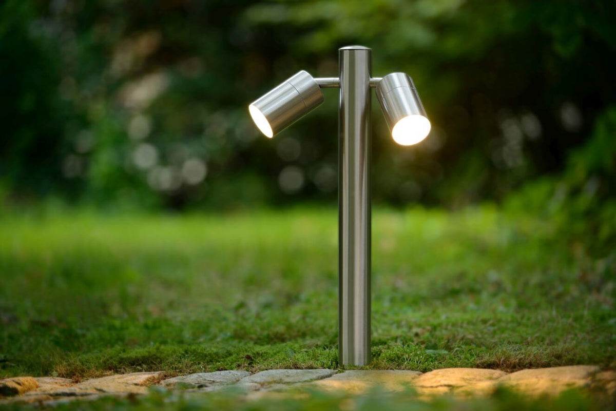 Borne extérieure Arne 2 lumières chromée