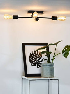 Plafonnier Lester 4 lumières noir