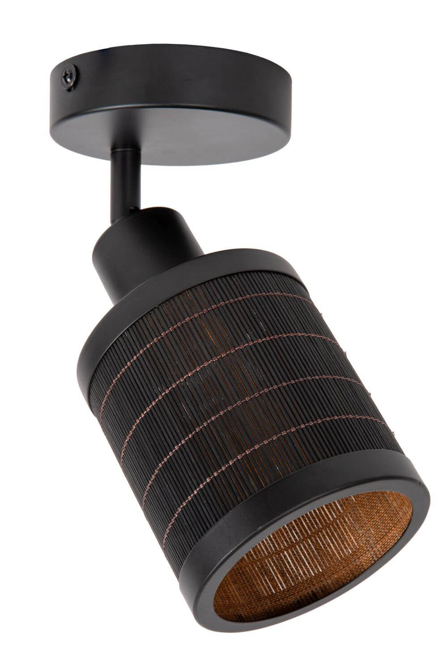 Applique murale Tagalog noire et bois clair, H 23 cm