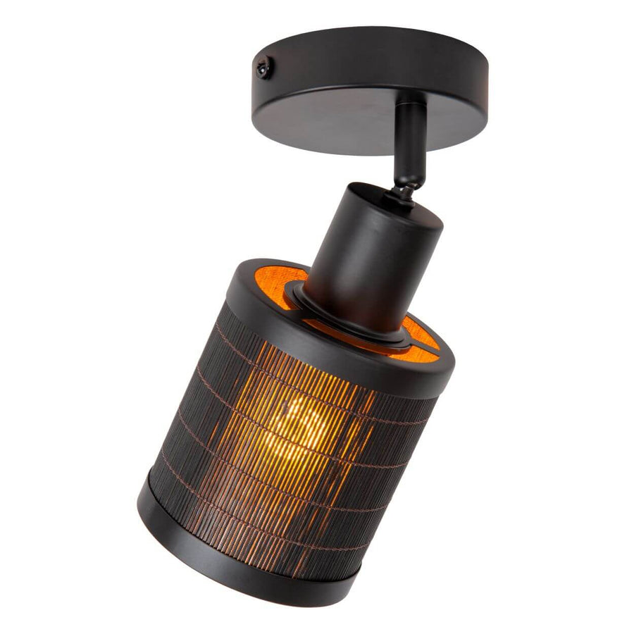 Applique murale Tagalog noire et bois clair, H 23 cm