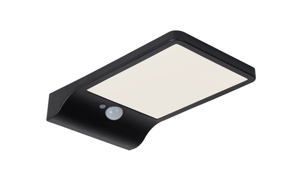 Produit de face sur fond blanc, corps noir rectangulaire et fin avec capteur