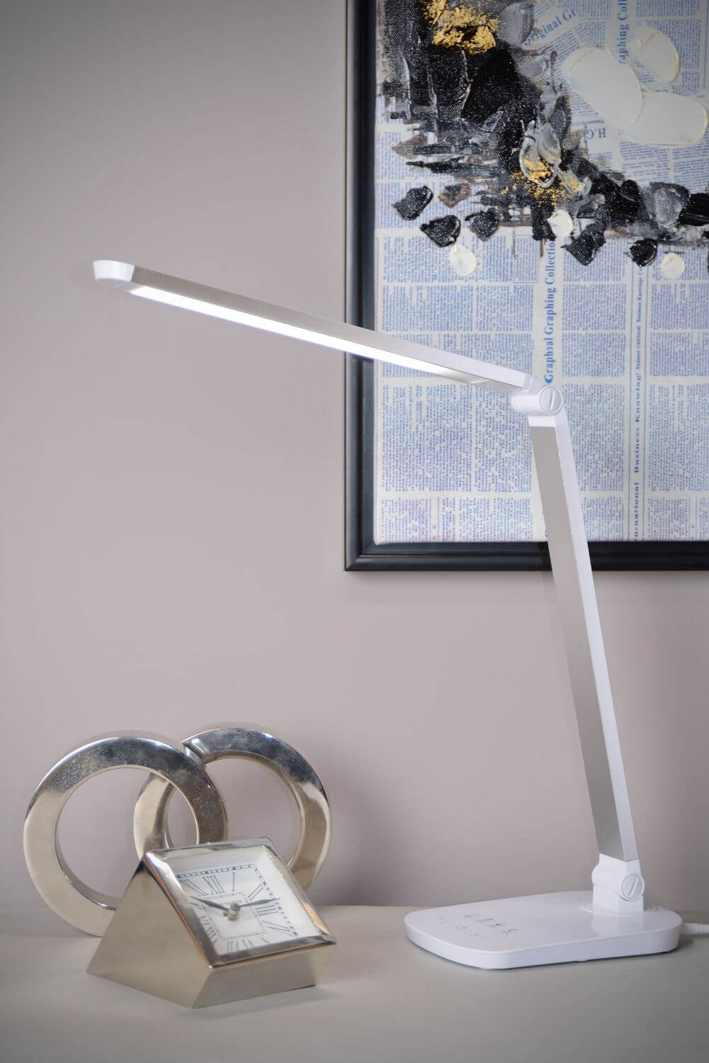 Lampe de bureau Vario blanche