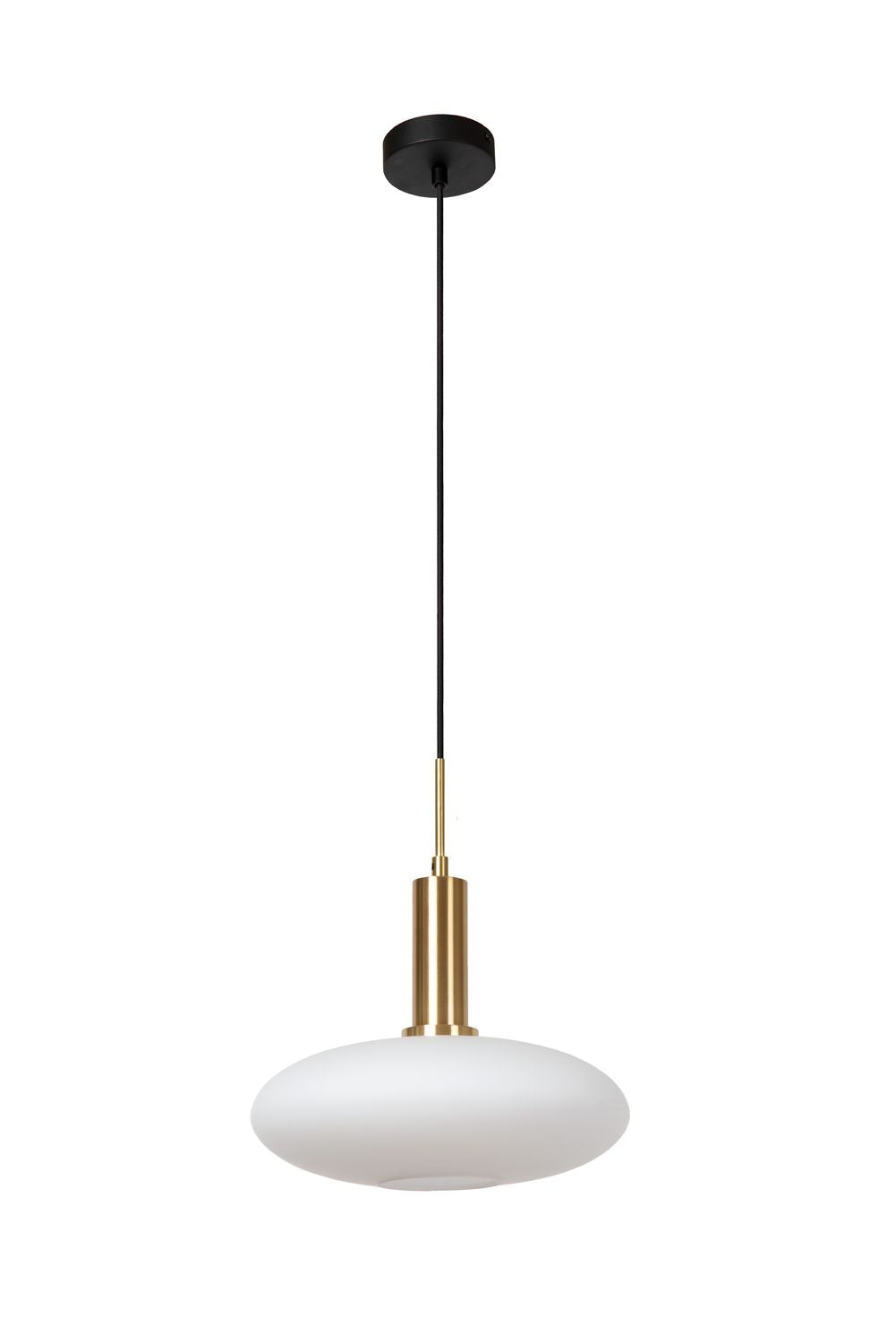 Suspension Singala dorée mat et opale, verre