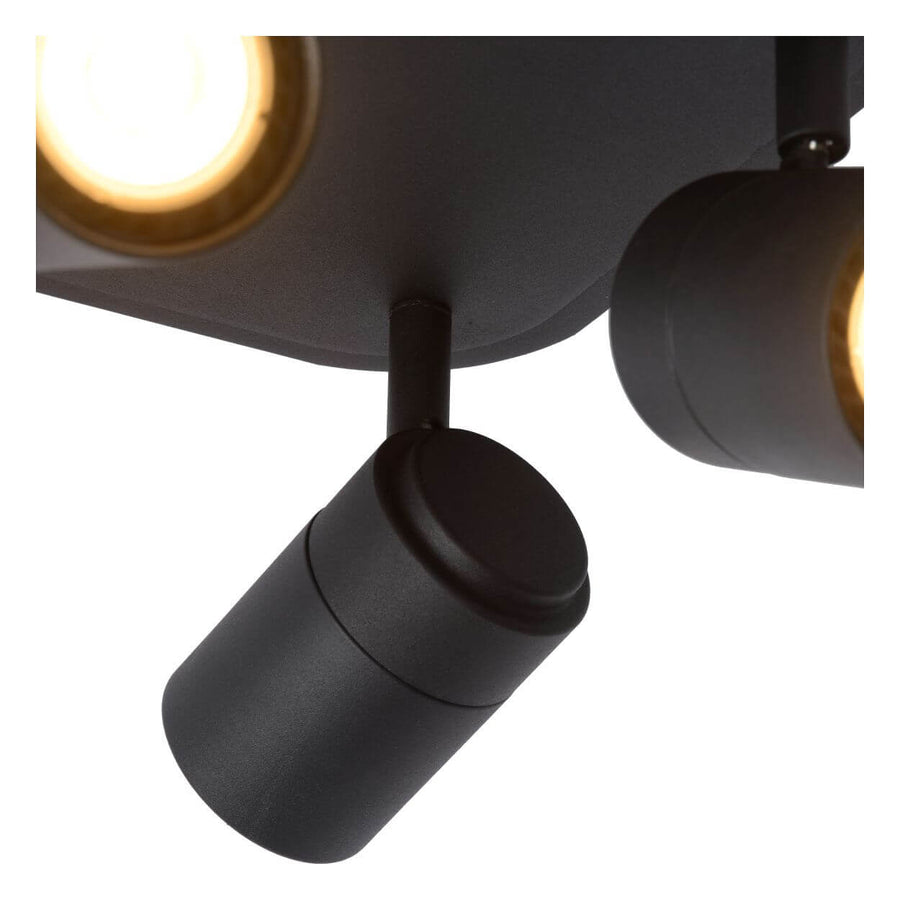 Plafonnier Lennert 4 lumières noir