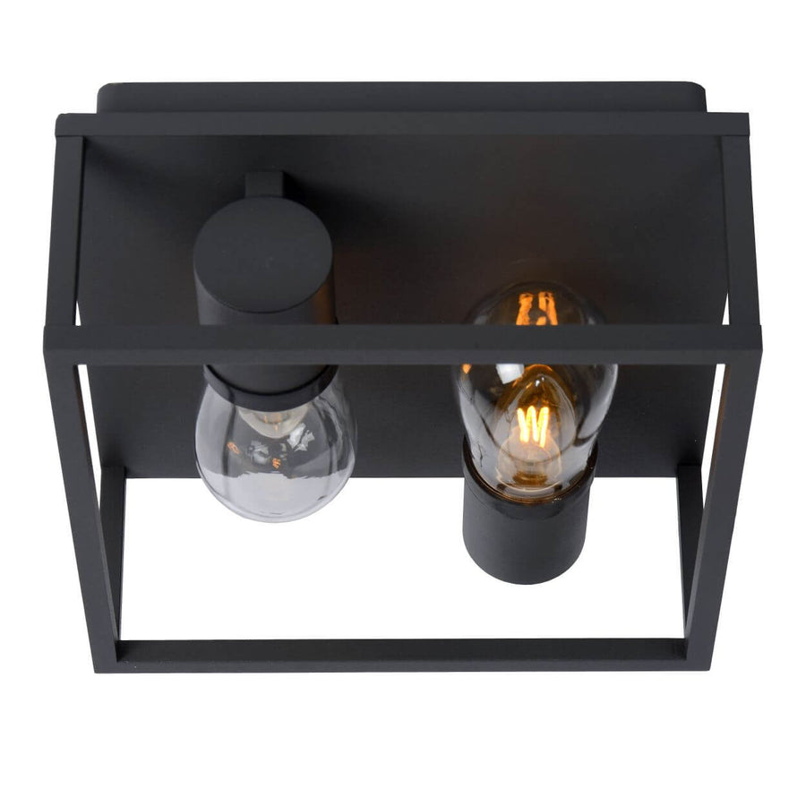 Plafonnier Carlyn 2 lumières noir