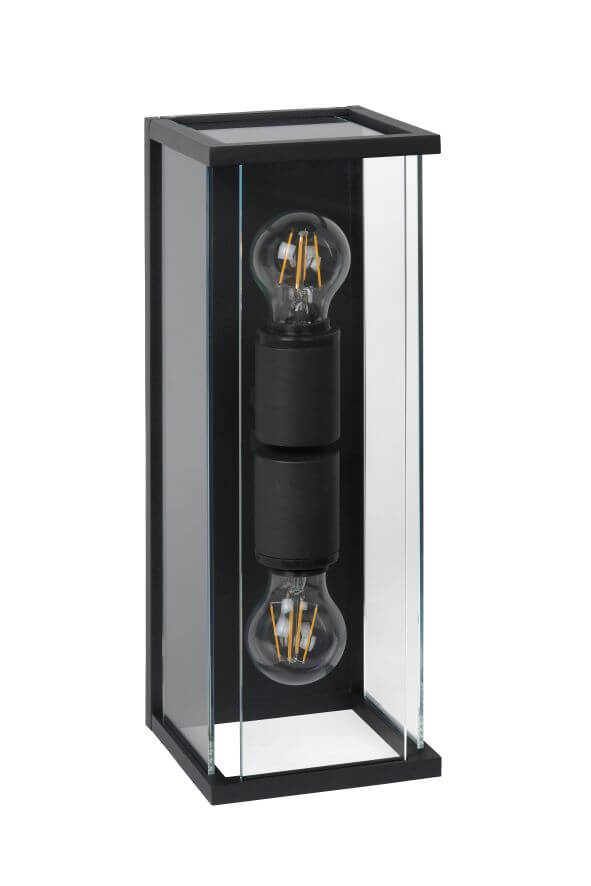 Applique extérieure Claire 2 lumières anthracite, verre
