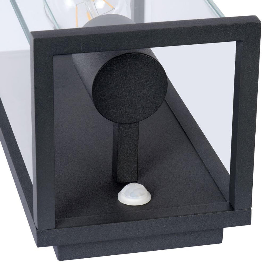 Applique extérieure Claire anthracite, verre, H 29 cm