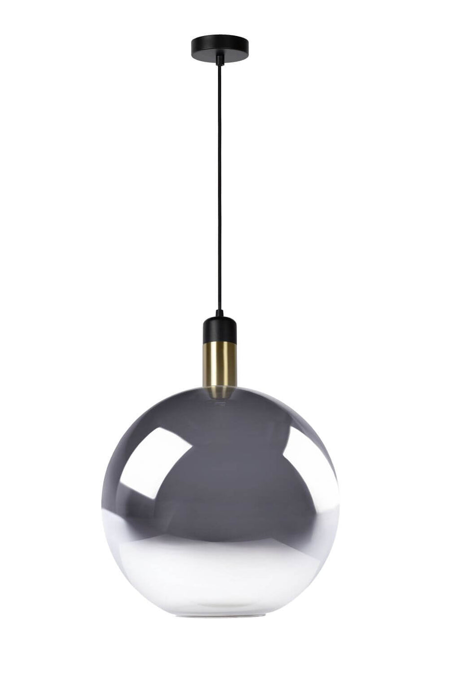 Suspension Julius fumée et grise, verre, Ø 40 cm