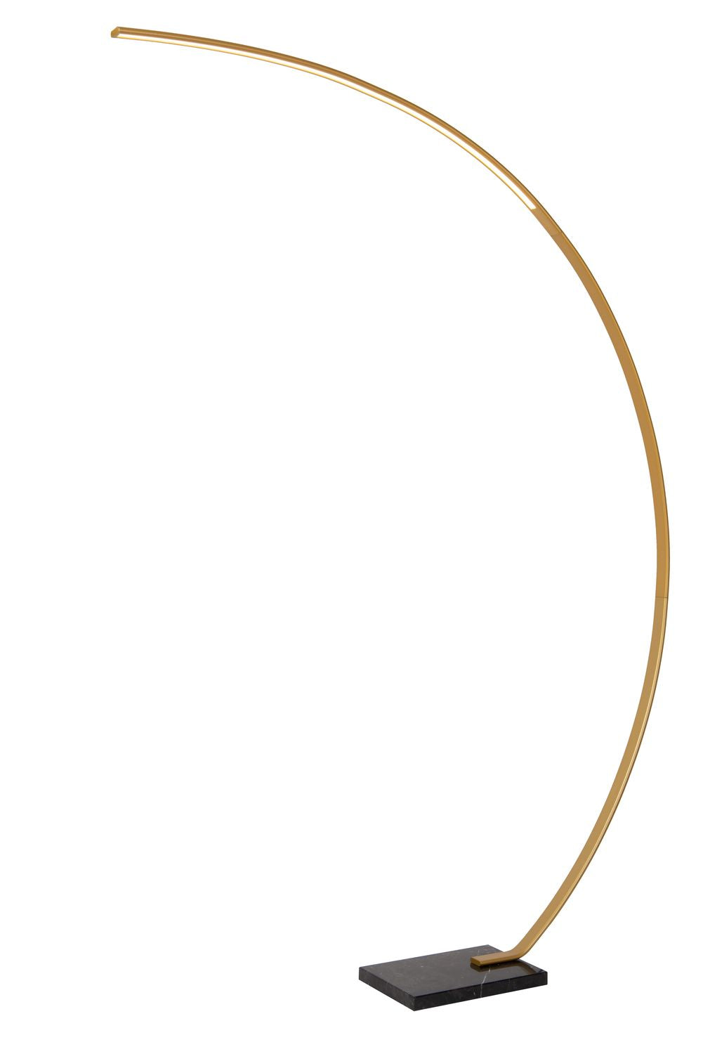 Lampadaire Curve doré mat et noir