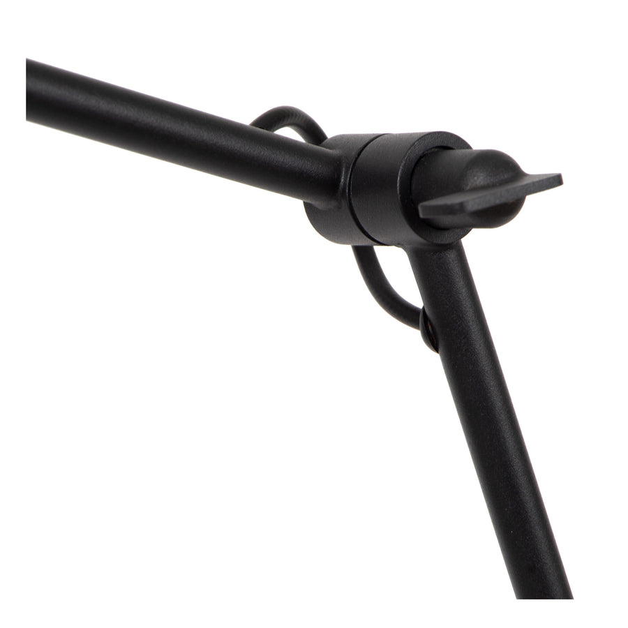 Lampadaire Milne noir, H 143 cm