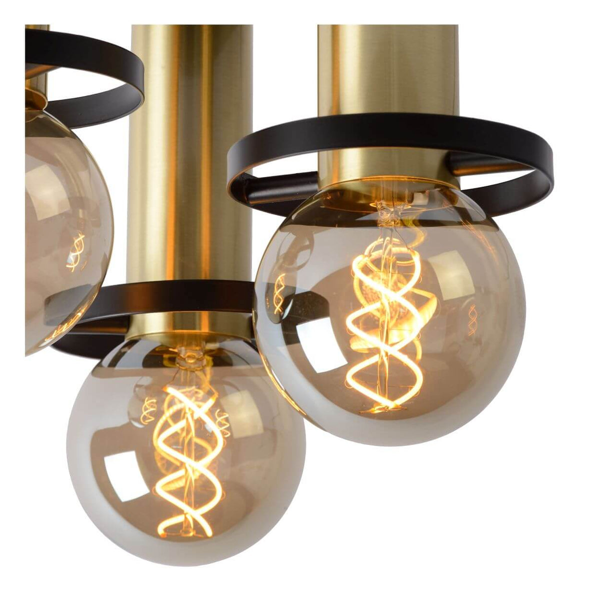 Plafonnier Anaka 3 lumières noir et doré mat