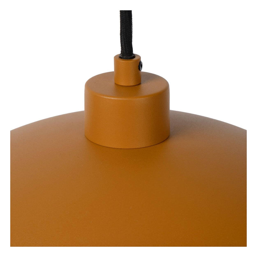 Suspension Siemon jaune et dorée mat
