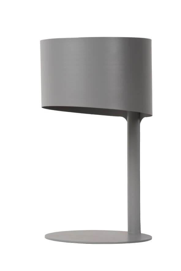 Produit gris vu de face sur fond blanc, pied et embase assortis