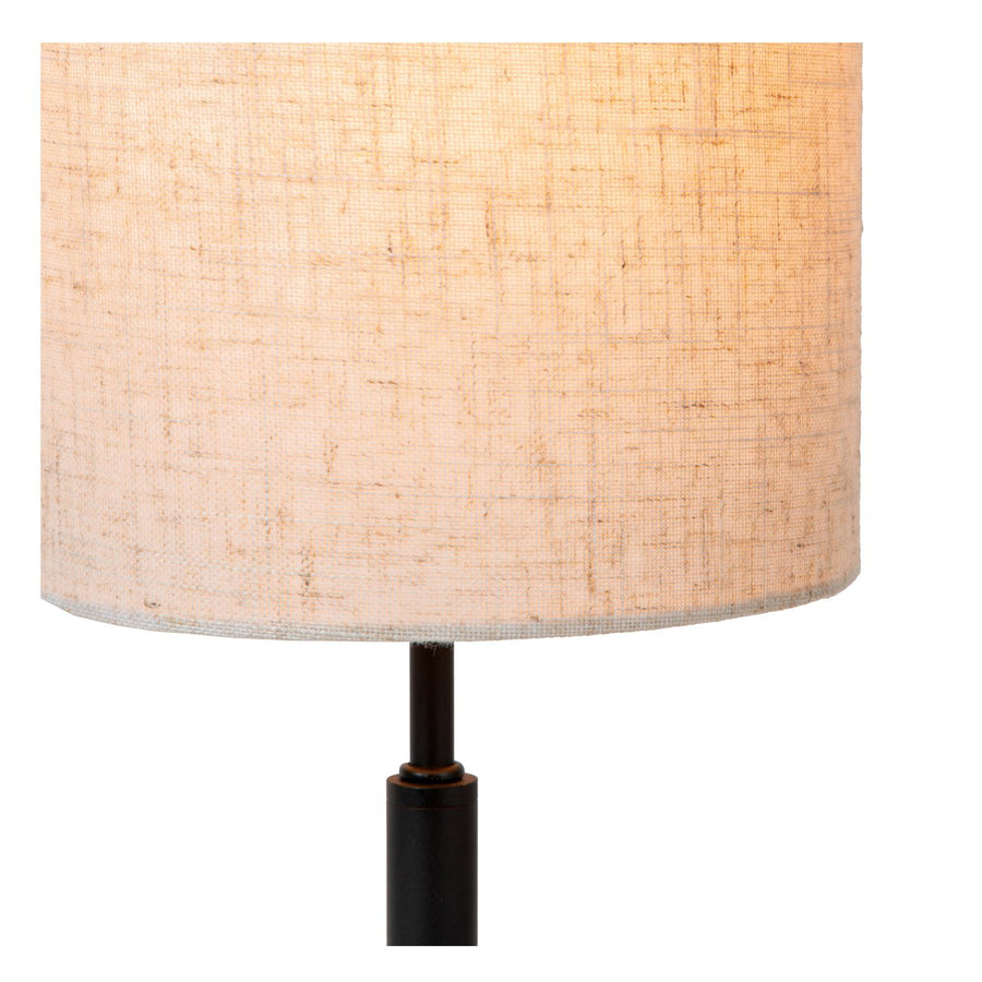 Lampe à poser Maya beige et noire, coton