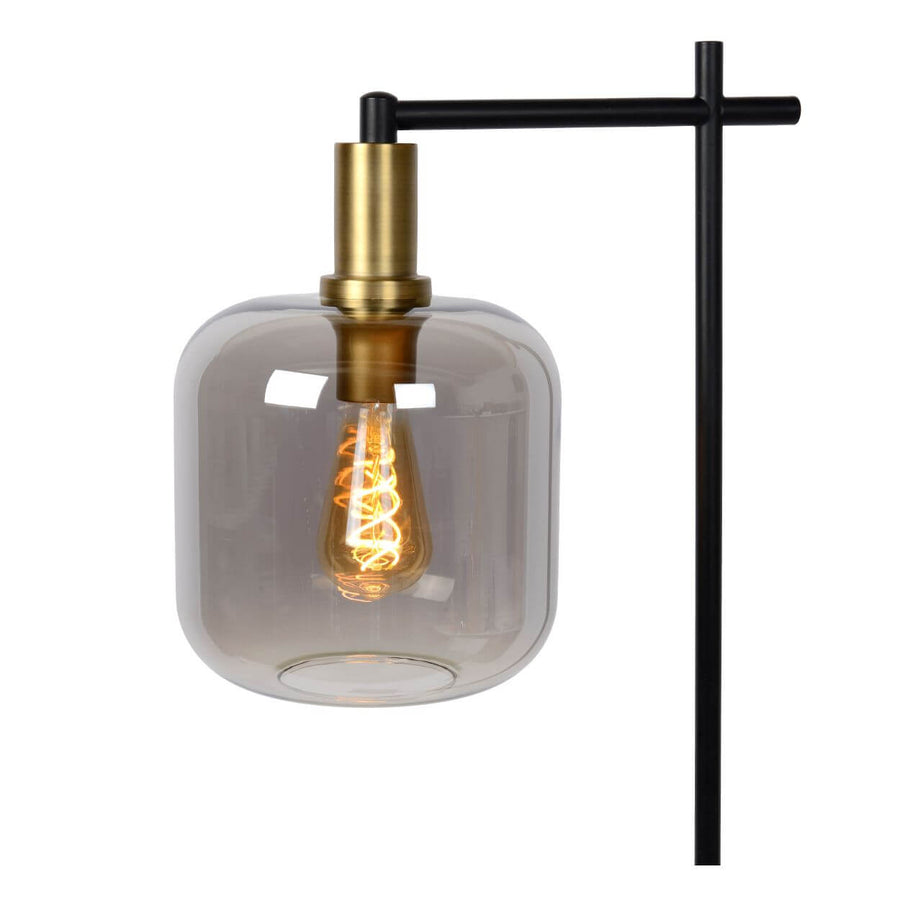 Lampadaire Joanet fumé et gris, verre