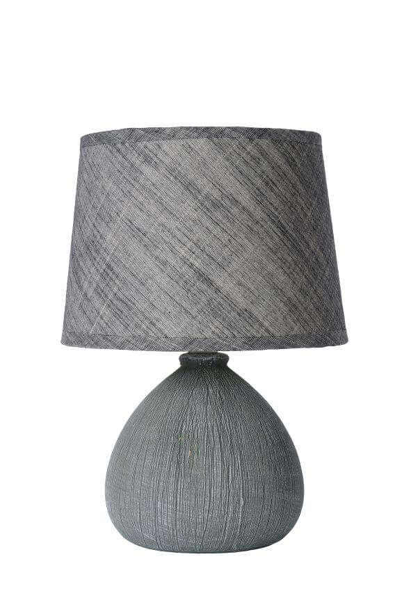 Lampe à poser Ramzi grise, coton