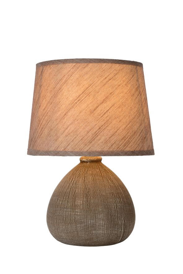 Lampe à poser Ramzi marron, coton